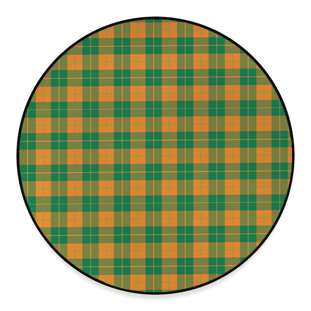 St. Patrick's Day Stewart Plaid Print Round Floor Mat