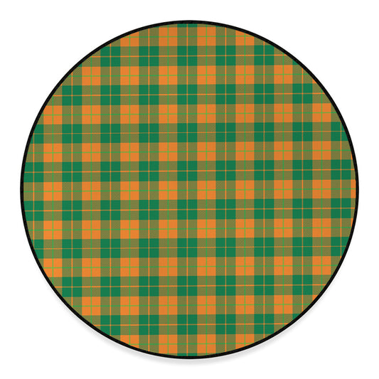 St. Patrick's Day Stewart Plaid Print Round Floor Mat