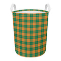 St. Patrick's Day Stewart Plaid Print Round Laundry Basket