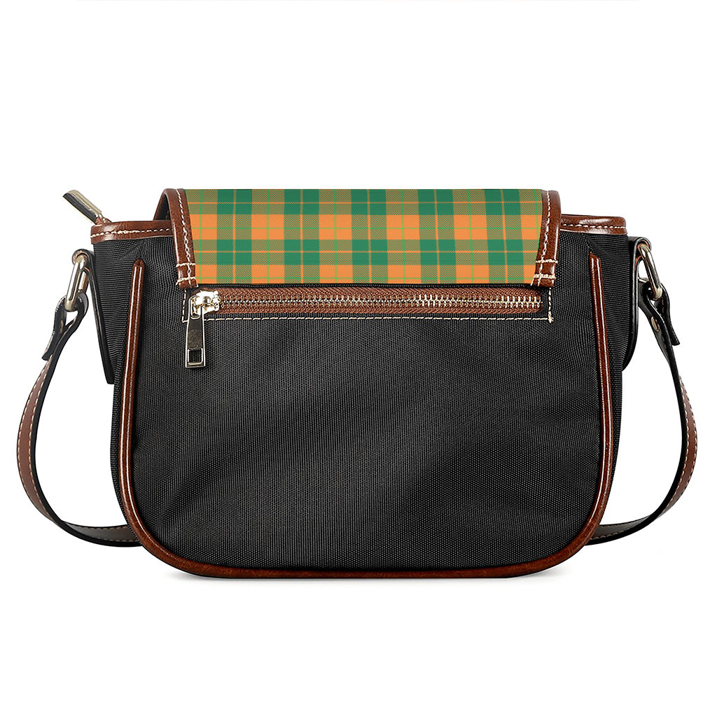 St. Patrick's Day Stewart Plaid Print Saddle Bag