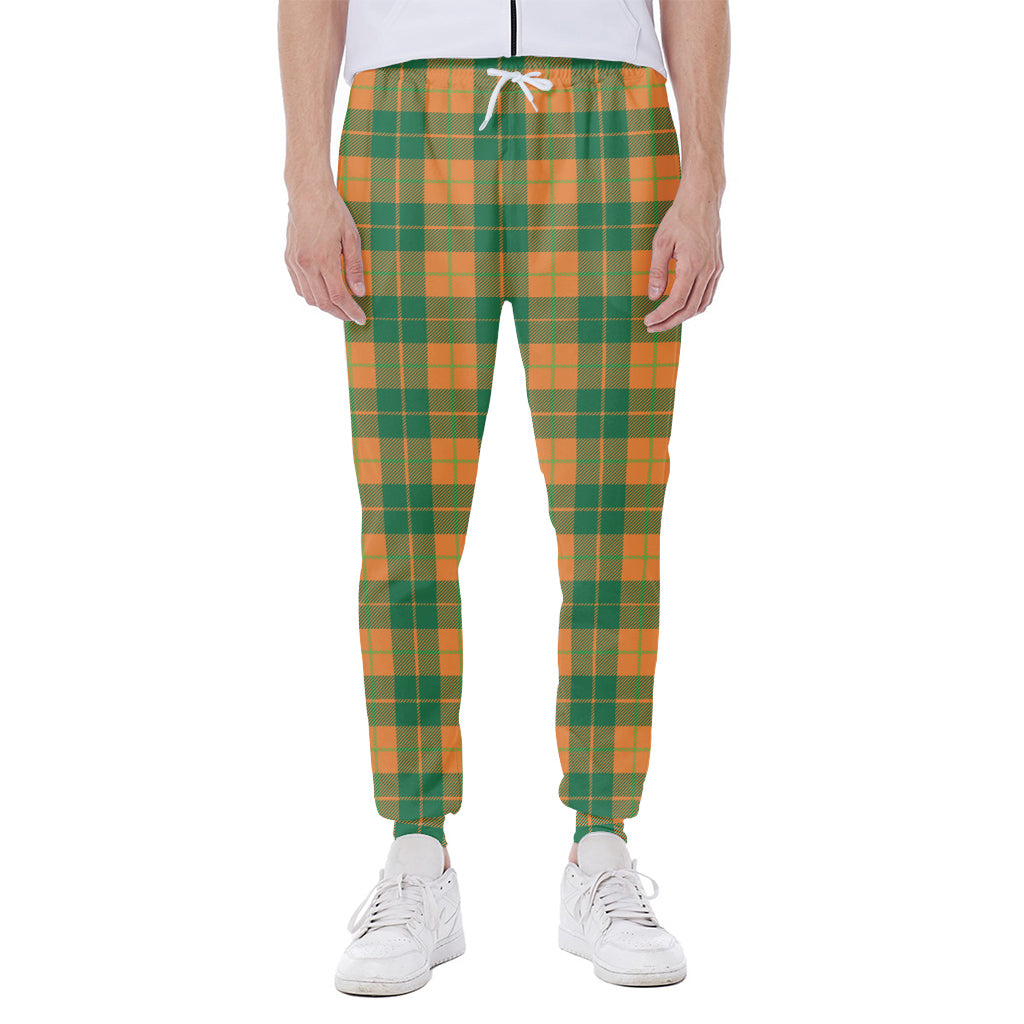 St. Patrick's Day Stewart Plaid Print Scuba Joggers