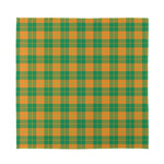 St. Patrick's Day Stewart Plaid Print Silk Bandana