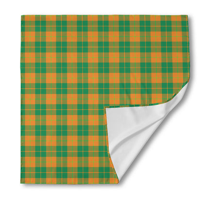 St. Patrick's Day Stewart Plaid Print Silk Bandana