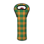 St. Patrick's Day Stewart Plaid Print Single Neoprene Wine Tote