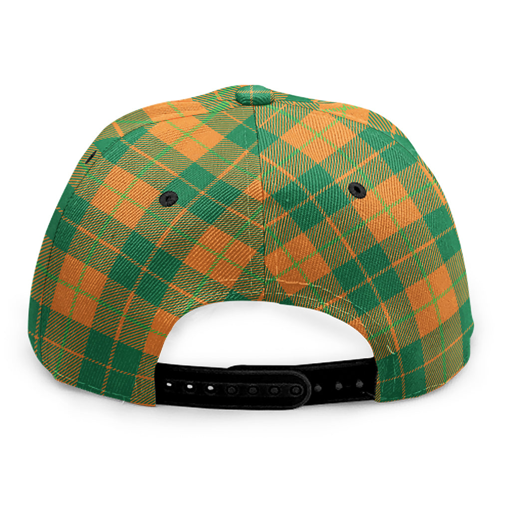 St. Patrick's Day Stewart Plaid Print Snapback Cap