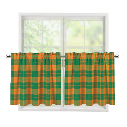 St. Patrick's Day Stewart Plaid Print Tier Curtains