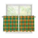 St. Patrick's Day Stewart Plaid Print Tier Curtains