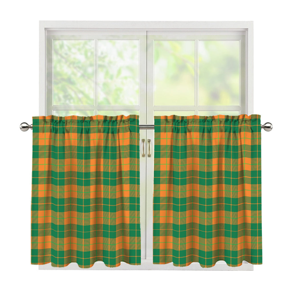 St. Patrick's Day Stewart Plaid Print Tier Curtains