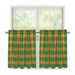 St. Patrick's Day Stewart Plaid Print Tier Curtains
