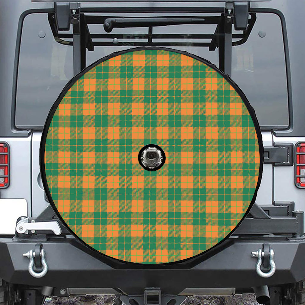 St. Patrick's Day Stewart Plaid Print Tire Cover With Camera Hole