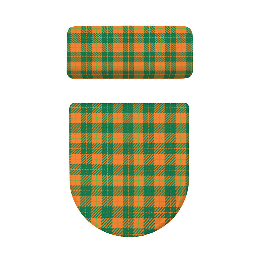 St. Patrick's Day Stewart Plaid Print Toilet Lid And Tank Cover Set