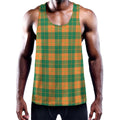 St. Patrick's Day Stewart Plaid Print Men's Workout Tank Top