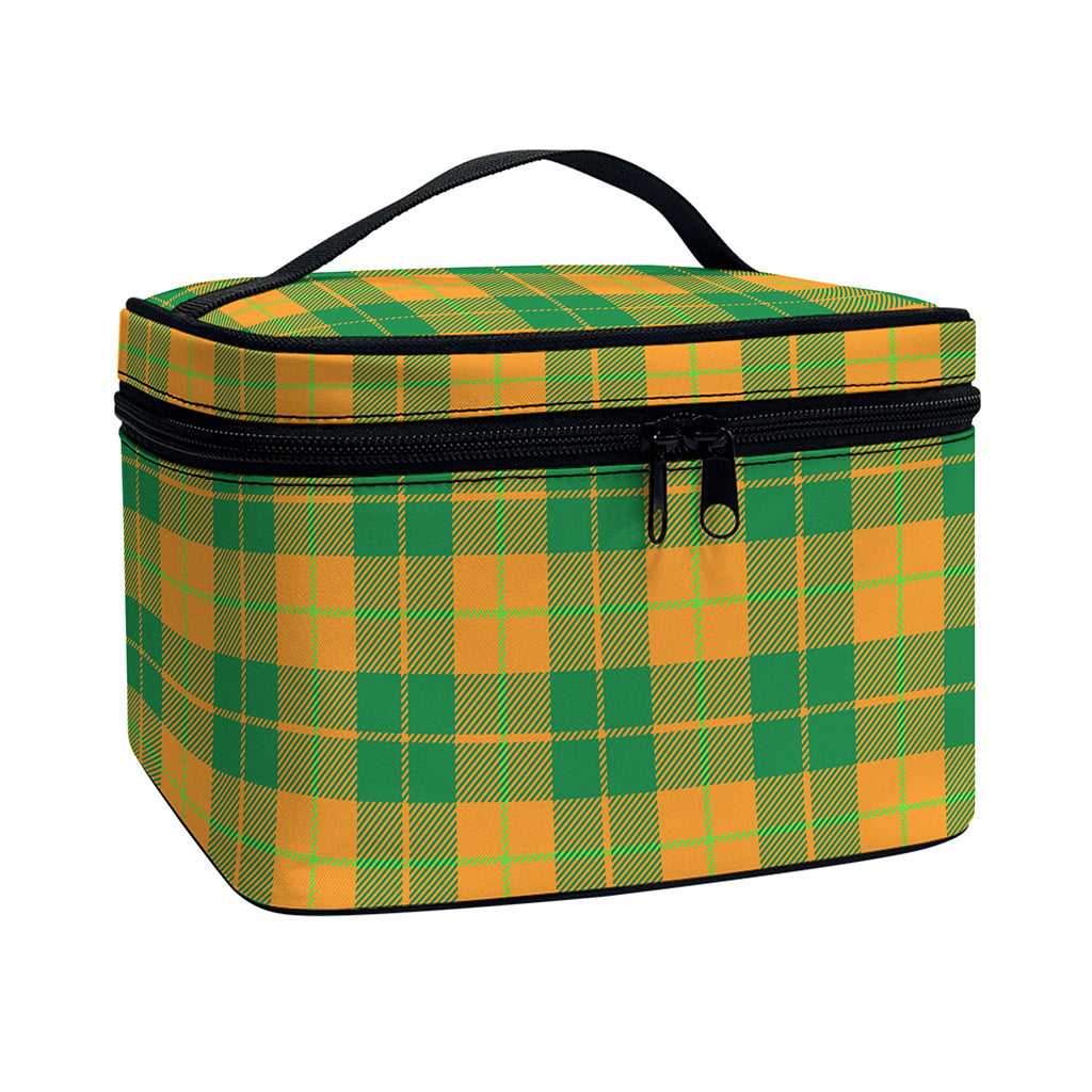 St. Patrick's Day Stewart Plaid Print Travel Makeup Bag