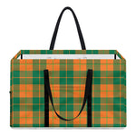 St. Patrick's Day Stewart Plaid Print Utility Tote Bag