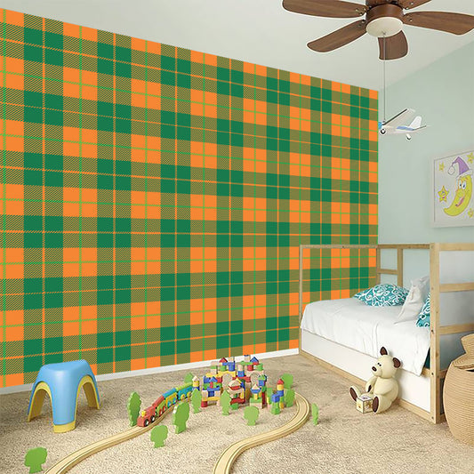 St. Patrick's Day Stewart Plaid Print Wall Sticker