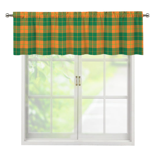 St. Patrick's Day Stewart Plaid Print Window Valance