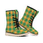 St. Patrick's Day Stewart Plaid Print Winter Boots