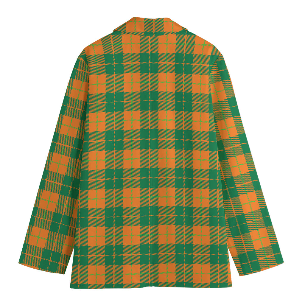 St. Patrick's Day Stewart Plaid Print Women's Cotton Blazer