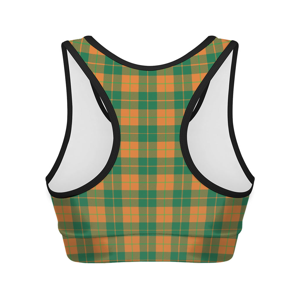 St. Patrick's Day Stewart Plaid Print Women's Sports Bra