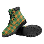 St. Patrick's Day Stewart Plaid Print Work Boots