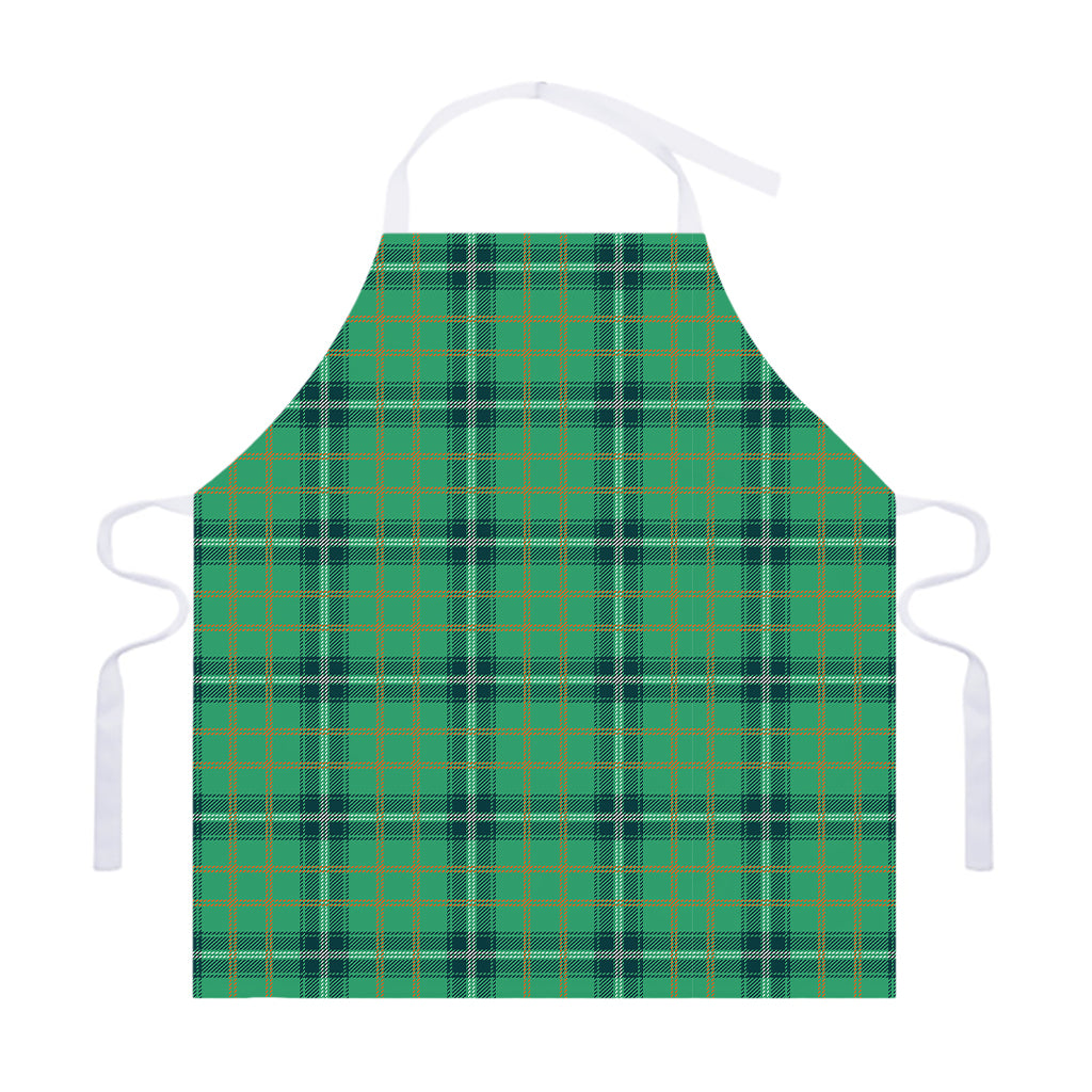 St. Patrick's Day Tartan Pattern Print Adjustable Apron