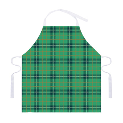 St. Patrick's Day Tartan Pattern Print Adjustable Apron