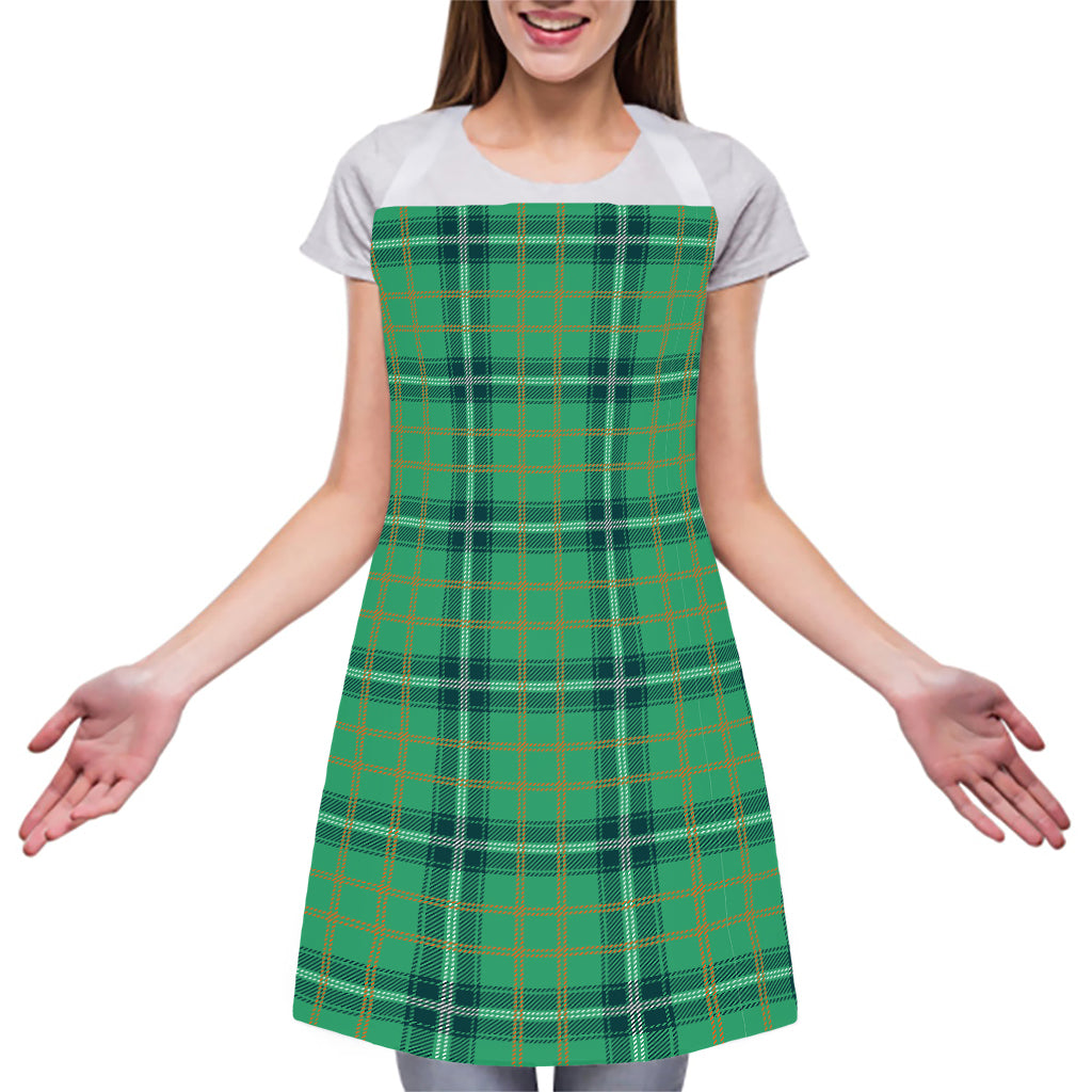 St. Patrick's Day Tartan Pattern Print Adjustable Apron
