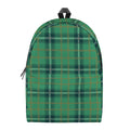 St. Patrick's Day Tartan Pattern Print School Backpack