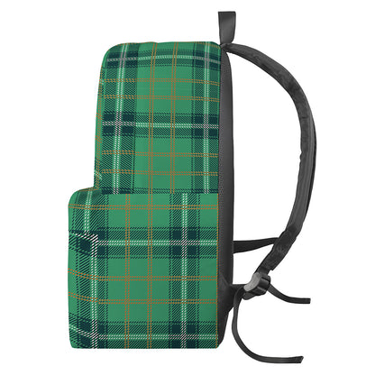 St. Patrick's Day Tartan Pattern Print Backpack
