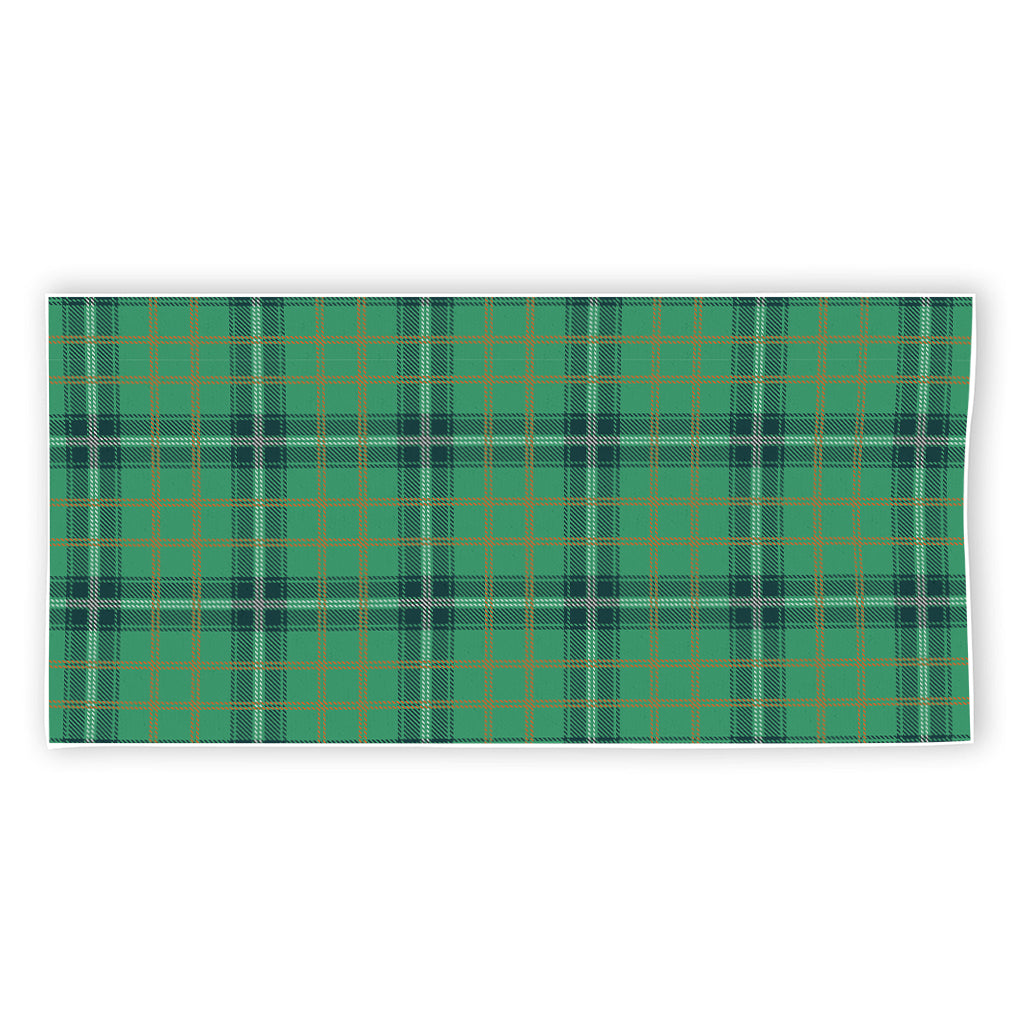 St. Patrick's Day Tartan Pattern Print Beach Towel