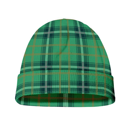 St. Patrick's Day Tartan Pattern Print Beanie