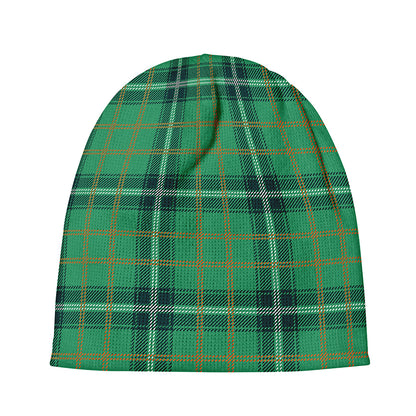 St. Patrick's Day Tartan Pattern Print Beanie
