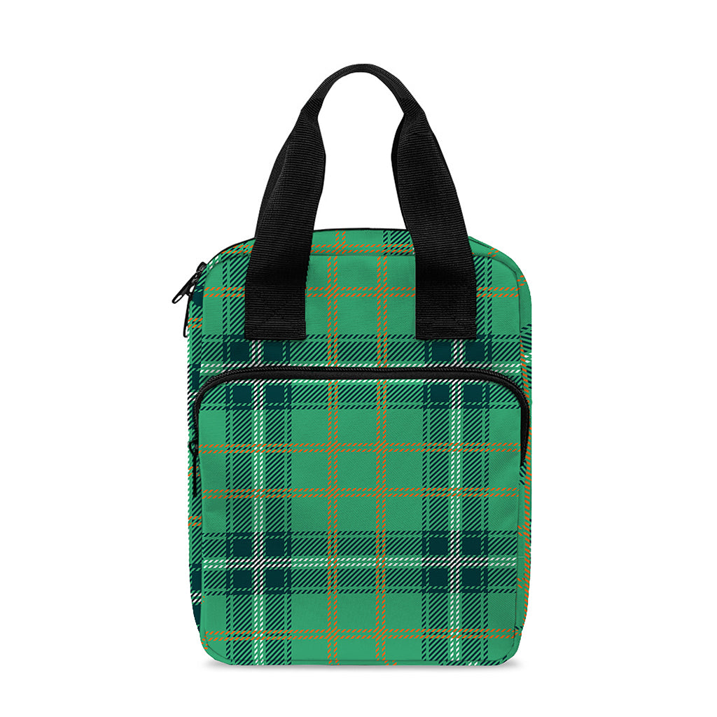 St. Patrick's Day Tartan Pattern Print Bible Tote Bag