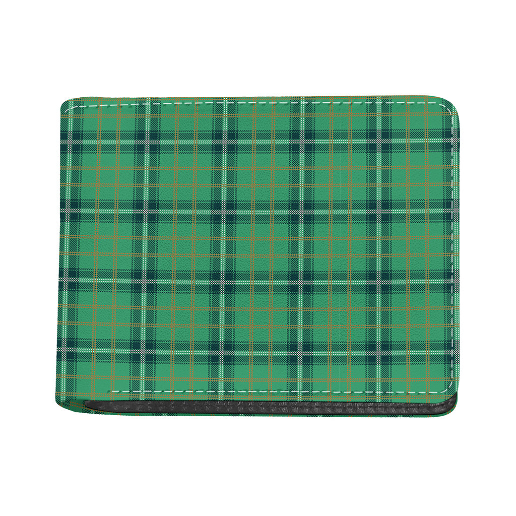 St. Patrick's Day Tartan Pattern Print Bifold Wallet