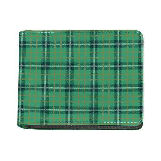 St. Patrick's Day Tartan Pattern Print Bifold Wallet