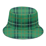 St. Patrick's Day Tartan Pattern Print Bucket Hat