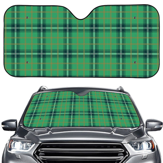 St. Patrick's Day Tartan Pattern Print Car Windshield Sun Shade