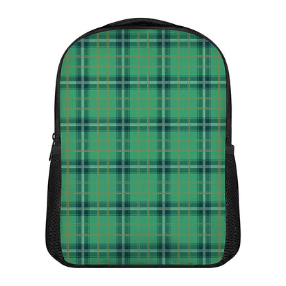 St. Patrick's Day Tartan Pattern Print Casual Backpack
