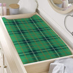 St. Patrick's Day Tartan Pattern Print Changing Pad Cover