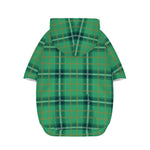 St. Patrick's Day Tartan Pattern Print Dog Zip Up Hoodie