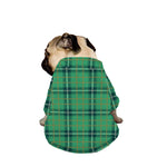 St. Patrick's Day Tartan Pattern Print Dog Zip Up Jacket