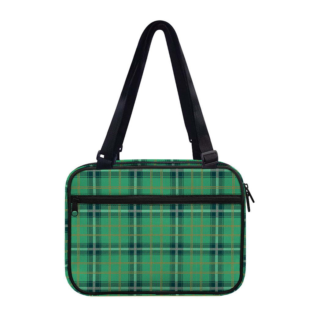 St. Patrick's Day Tartan Pattern Print Double Strap Bible Bag