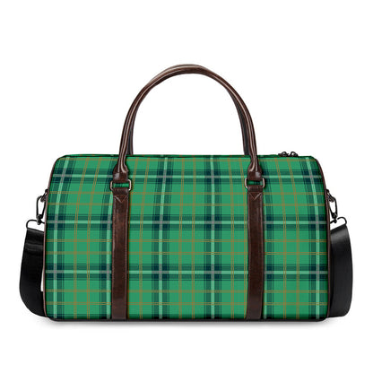 St. Patrick's Day Tartan Pattern Print Duffle Bag