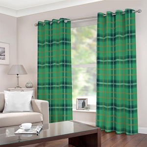 St. Patrick's Day Tartan Pattern Print Extra Wide Grommet Curtains