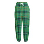 St. Patrick's Day Tartan Pattern Print Fleece Lined Knit Pants