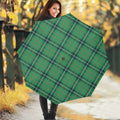 St. Patrick's Day Tartan Pattern Print Foldable Umbrella