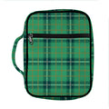 St. Patrick's Day Tartan Pattern Print Front Pocket Bible Bag