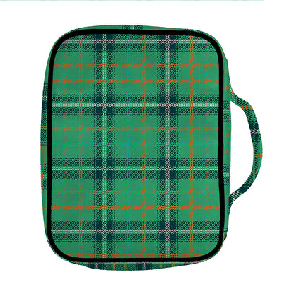 St. Patrick's Day Tartan Pattern Print Front Pocket Bible Bag