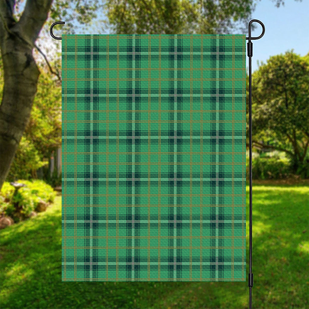 St. Patrick's Day Tartan Pattern Print Garden Flag