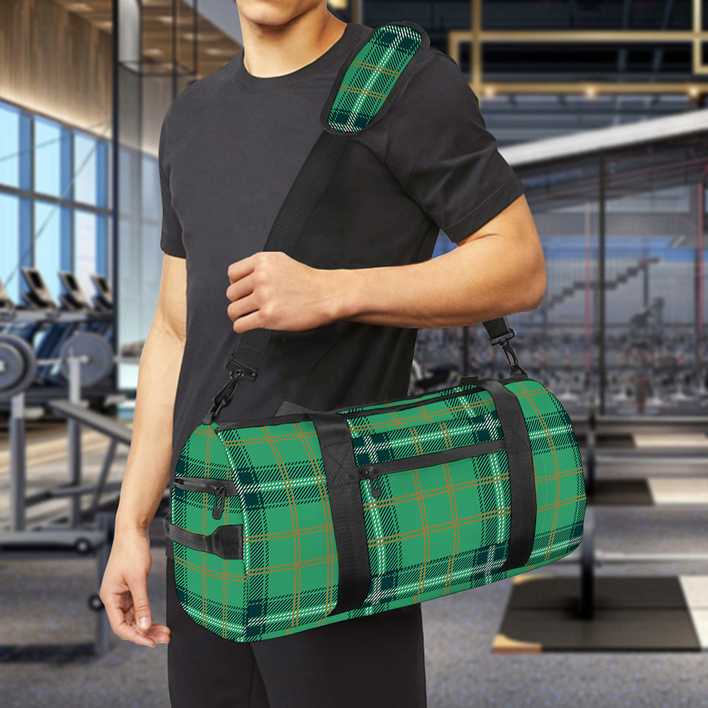 St. Patrick's Day Tartan Pattern Print Gym Bag